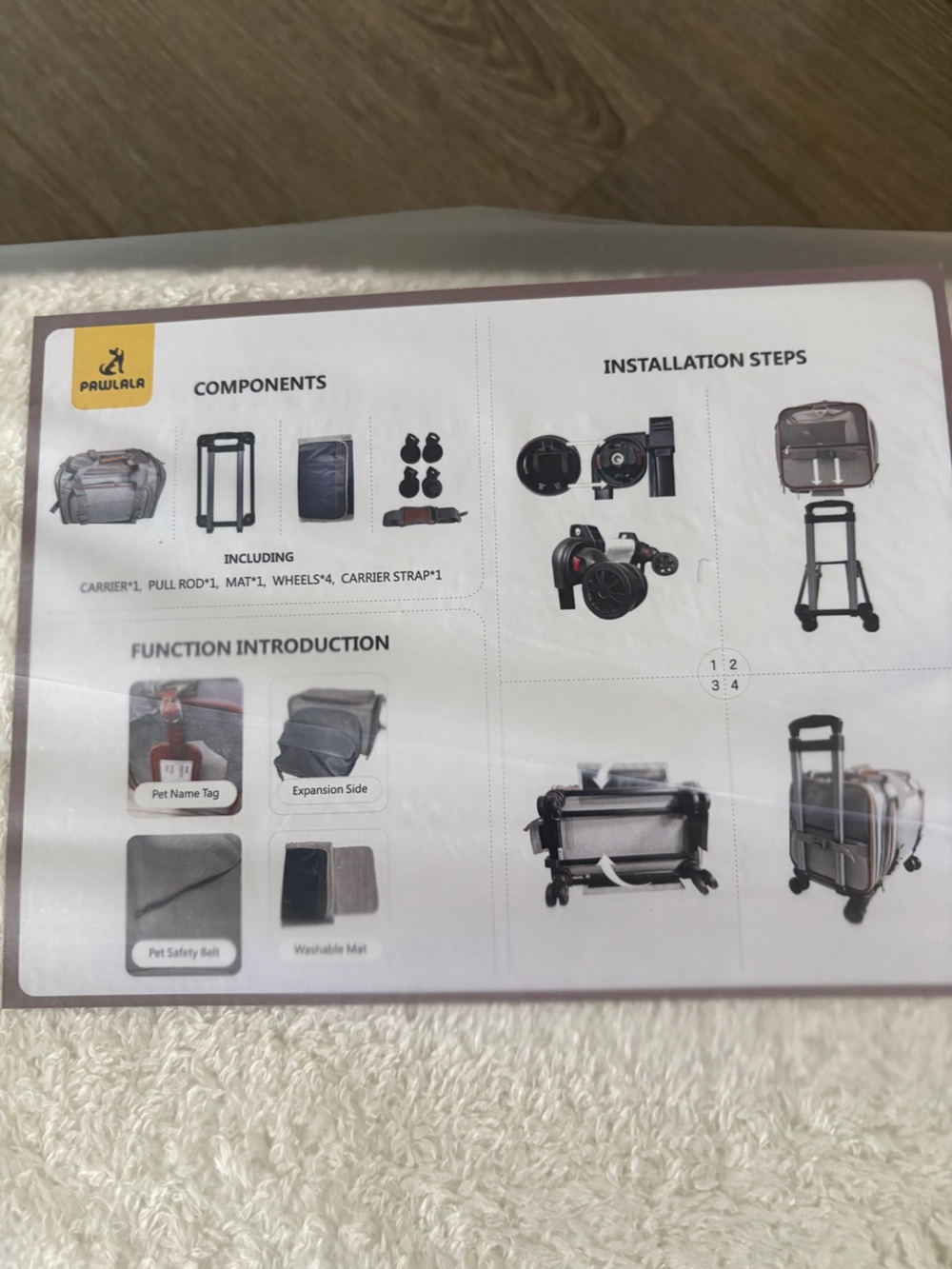 Dog/Cat/Pet Carrier with Wheels - Airline Approved - Expanded Sides NEW - Picture 9 of 11